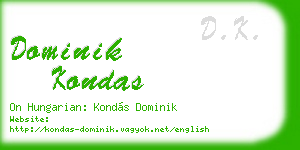 dominik kondas business card