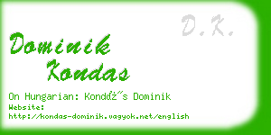 dominik kondas business card